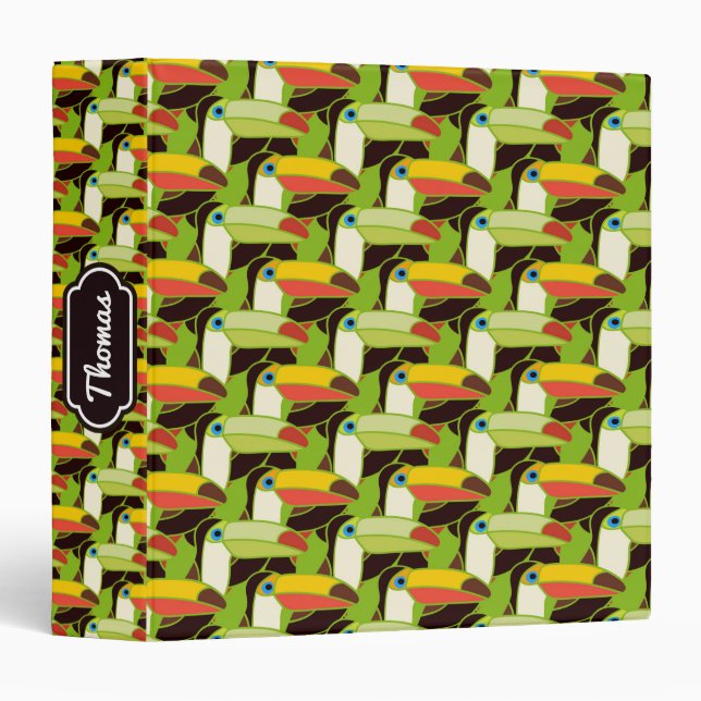 Colourful Toucans | Add Your Name Binder (Front/Spine)