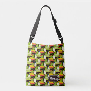Colourful Toucans Add Your Name Crossbody Bag
