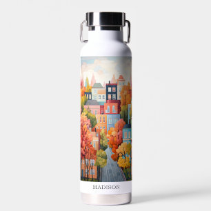 Colourful Town Water Bottle