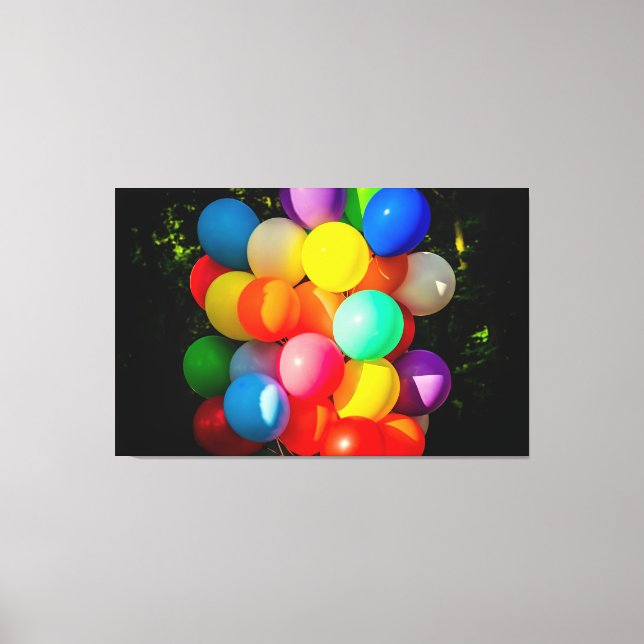Colourful Toy Balloons Canvas Print (Front)
