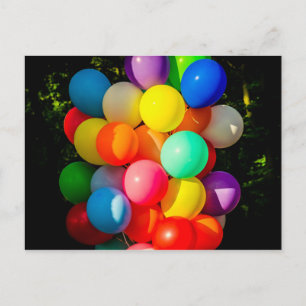 Colourful Toy Balloons Postcard