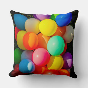 Colourful Toy Balloons Throw Pillow