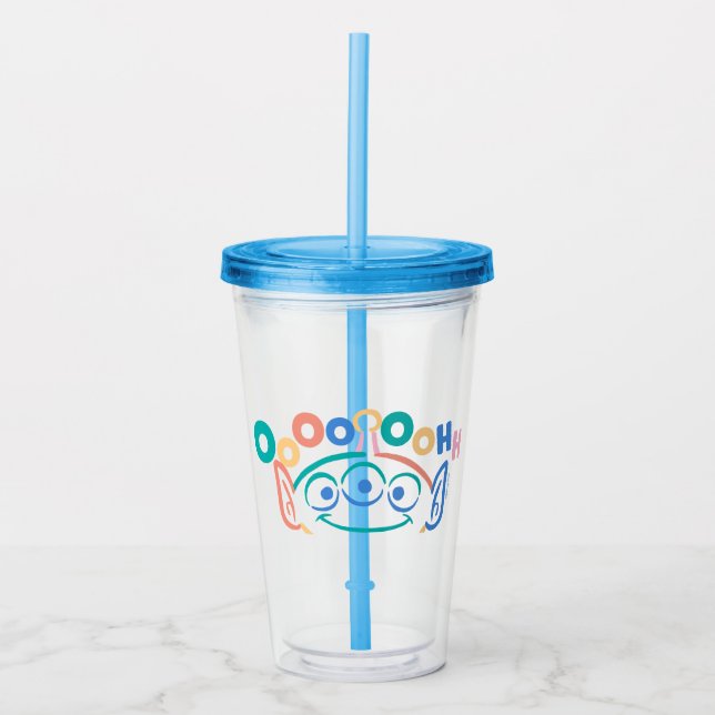 Colourful Toy Story Alien Acrylic Tumbler (Front)