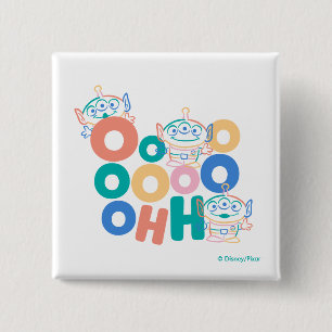 Colourful Toy Story Aliens 2 Inch Square Button
