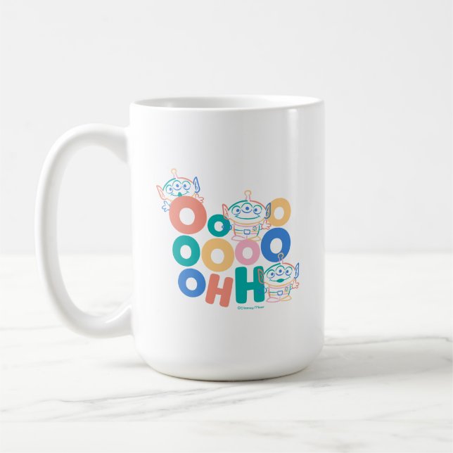 Colourful Toy Story Aliens Coffee Mug (Left)