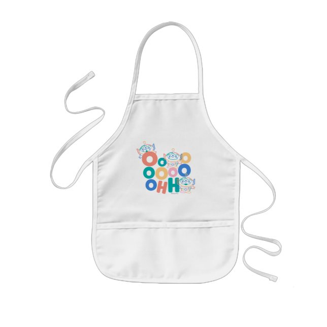 Colourful Toy Story Aliens Kids Apron (Front)