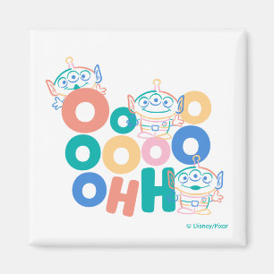 Colourful Toy Story Aliens Magnet