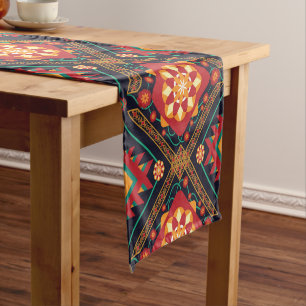 Colourful Traditional Southwestern Pattern Short Table Runner