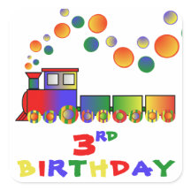 Colourful Train 3rd BIRTHDAY