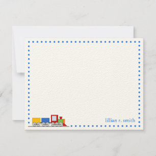 Colourful Train Personalized Note Card