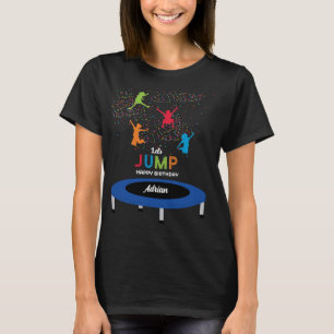 Colourful Trampoline Park Jump Kids Birthday Party T-Shirt