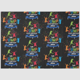 Colourful Trampoline Park Jump Kids Birthday Party Tissue Paper