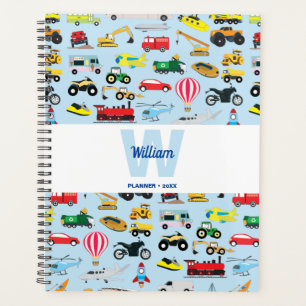 Colourful Transportation & Vehicles Kids Pattern Planner
