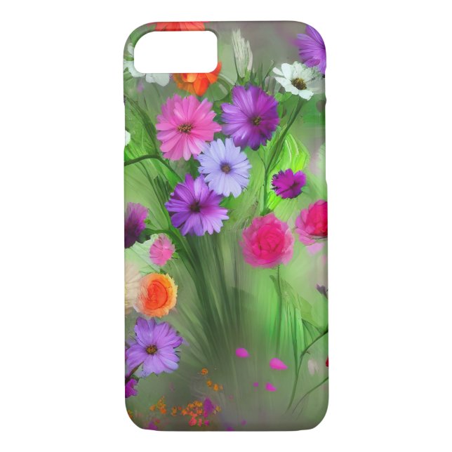 Colourful Transvaal daisy flowers watercolor Case-Mate iPhone Case (Back)