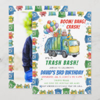 Colourful Trash Bash Garbage Truck Birthday 