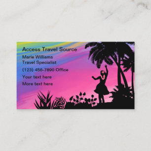 Colourful Travel Agent Business Cards