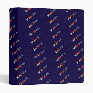 colourful travel airplanes binder