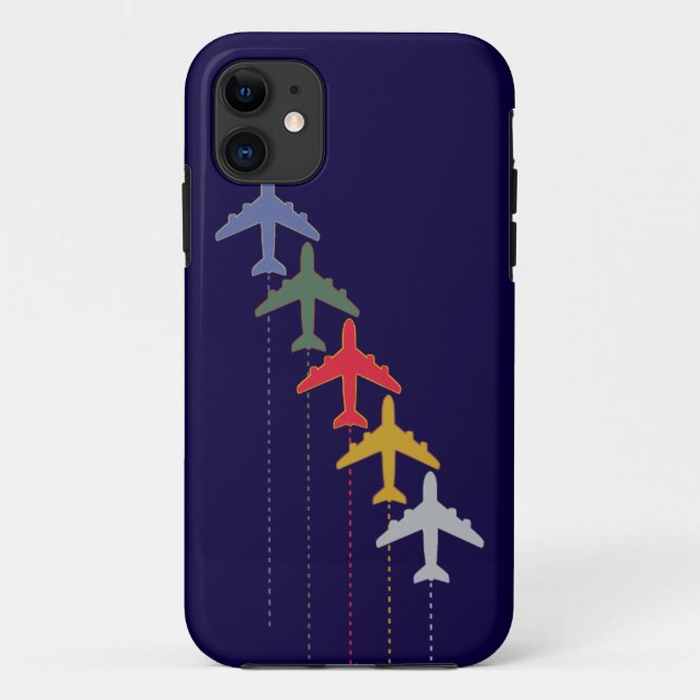 colourful travel airplanes Case-Mate iPhone case (Back)