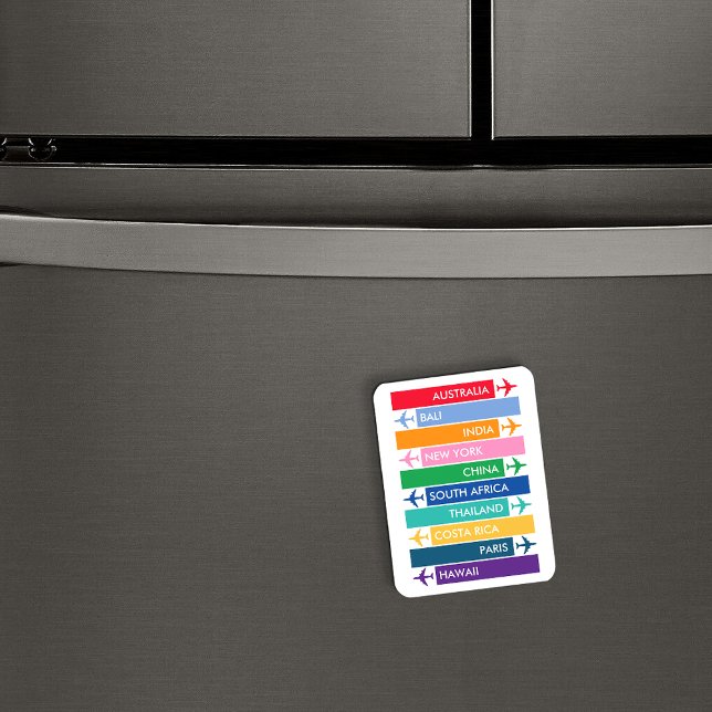 Colourful Travel Bucket List Magnet (Creator Uploaded)