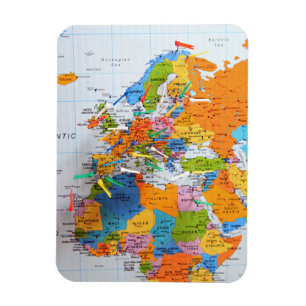 Colourful Travel Map Magnet