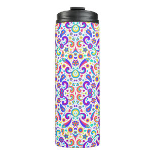 Colourful travel mug with vibrant