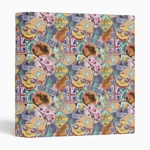Colourful Travel Sticker Pattern Binder