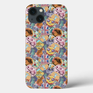 Colourful Travel Sticker Pattern iPhone 13 Case