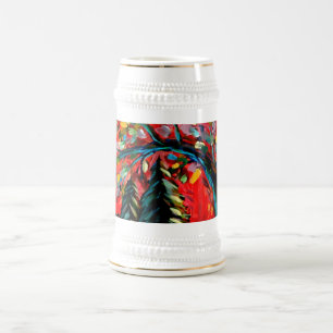 Colourful Tree And River Painting Beer Stein