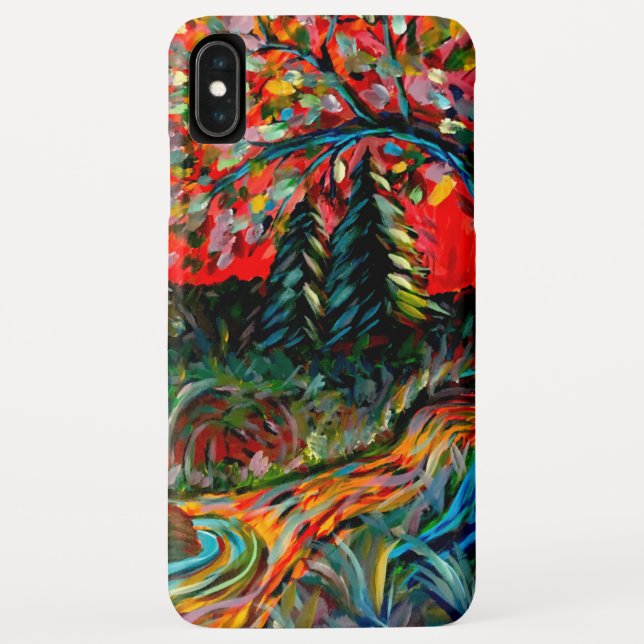 Colourful Tree And River Painting Case-Mate iPhone Case (Back)