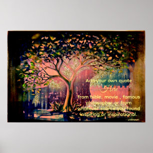 *~* Colourful Tree AP81 Artistic Ethereal DIY Quot Poster