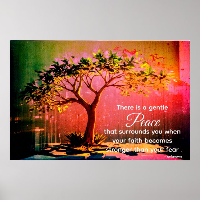 *~* Colourful Tree AP81 Ethereal Modern Quote Poster (Front)