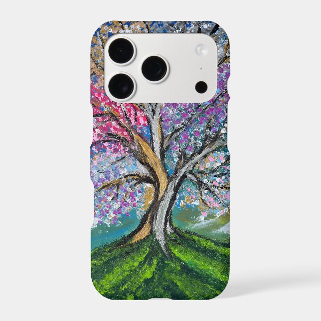 Colourful Tree - handmade artwork  (Back)