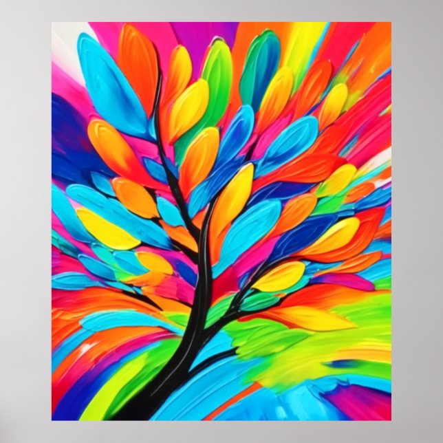 Colourful Tree of Dreams Poster (Front)