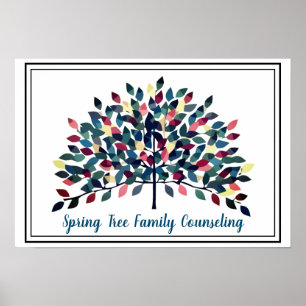 Colourful Tree of Life Print With Customizable Tex