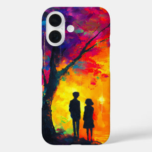Colourful Tree of Love iPhone 16 Case