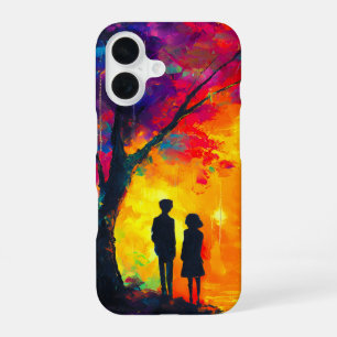 Colourful Tree of Love iPhone 16 Case