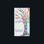 Colourful Tree Yoga Studio Canvas Print<br><div class="desc">Decorate your home or yoga studio with this attractive and colourful canvas print. Customize it with your name or that of your studio or business. The original design is a rainbow coloured tree of life made from tiny pieces of brightly coloured glass set in a pale grey grout. Original Mosaic...</div>