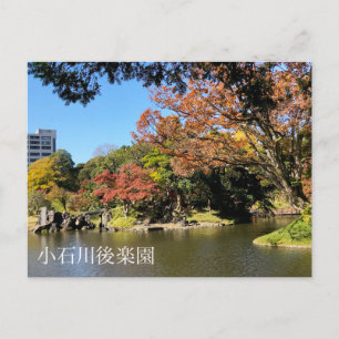 Colourful Trees Scenery at Japanese Garden Postcard