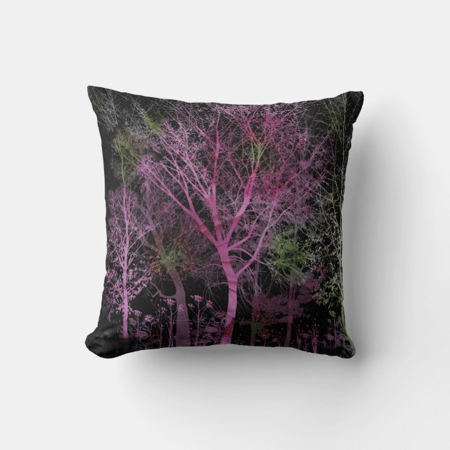 Colourful Tree's Throw Pillow (Front)