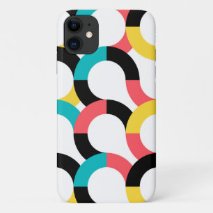 Colourful, trendy, cheerful, fun modern geometric iPhone 11 case