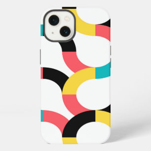 Colourful, trendy, cheerful, fun modern geometric iPhone 13 case