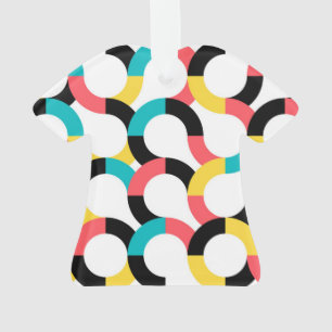Colourful, trendy, cheerful, fun modern geometric ornament