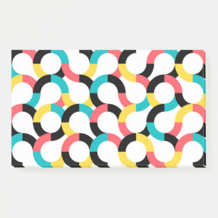 Colourful, trendy, cheerful, fun modern geometric post-it notes