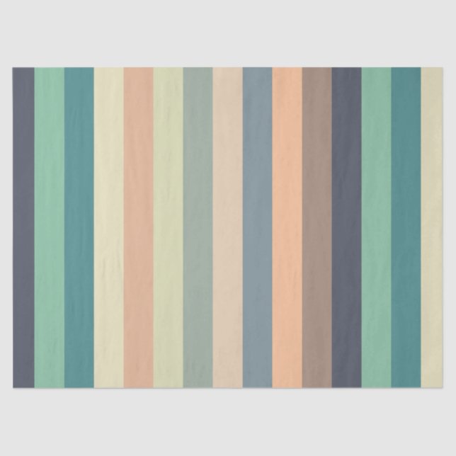 Colourful Trendy Stripes Birthday Tissue Paper (Front)