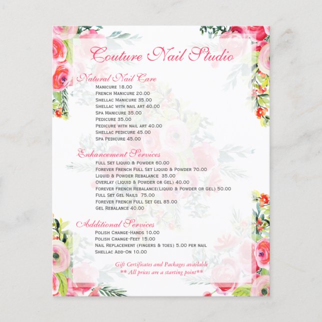 Colourful Trendy Watercolors Flowers Bouquet Flyer (Front)