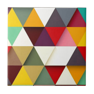 Colourful triangle mash-up tile