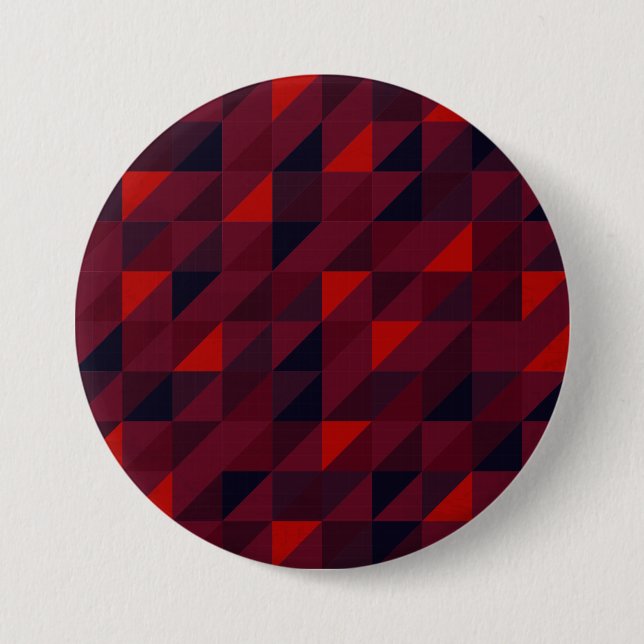 Colourful triangle pattern art 3 inch round button (Front)