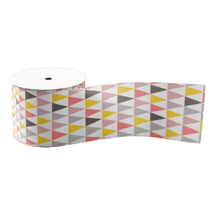 colourful triangle pattern grosgrain ribbon