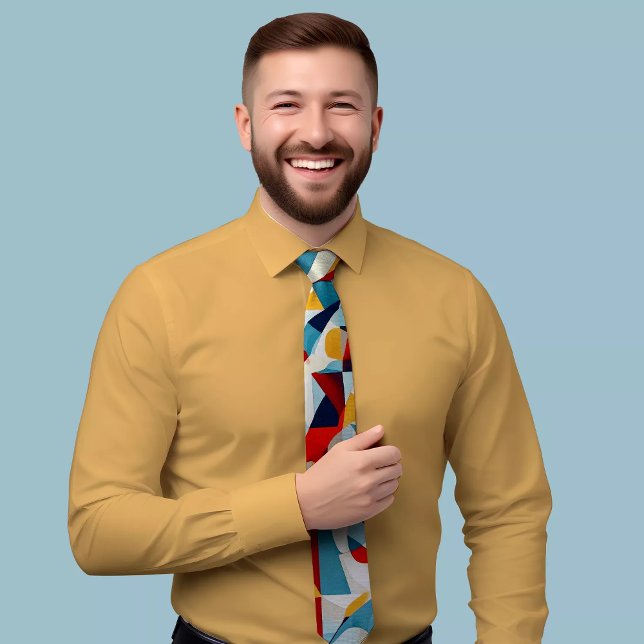 Colourful Triangle Tie with Vibrant Design (Creator Uploaded)