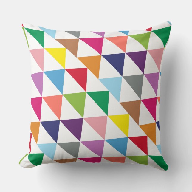 Colourful Triangle with white Pillow (Front)